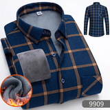 Chemise chaude à carreaux en velours épais pour homme - Livraison offerte