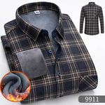 Chemise chaude à carreaux en velours épais pour homme - Livraison offerte