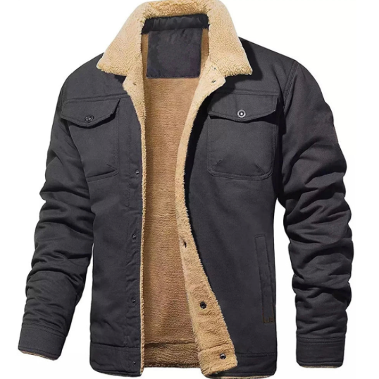 Veste fourrée style anglais pour homme - Livraison offerte