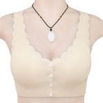Soutien-gorge avec bouton à l'avant sans armature - Livraison Offerte