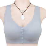 Soutien-gorge avec bouton à l'avant sans armature - Livraison Offerte