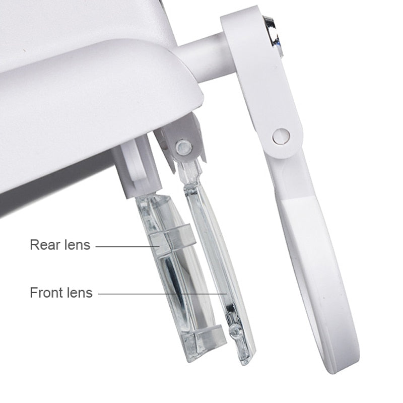 Loupe frontale de précision avec éclairage LED - Zoom 1.5x, 2.0x, 2.5x, 3x, 3.5x, 8x