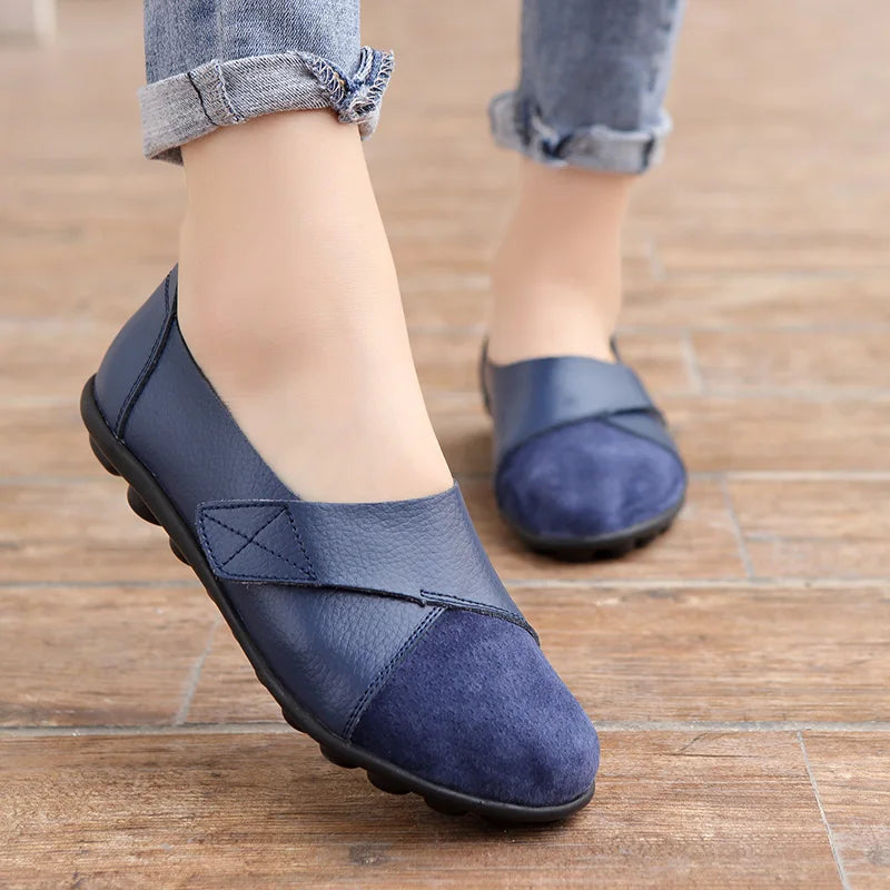 Mocassins orthopédiques en cuir pour femme