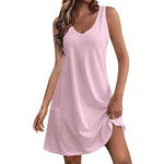 Robe Classique & Intemporelle Sans Manches Couleur Unie