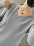 Pull col en V pour femme - Collection Printemps Été 2024 - Livraison offerte
