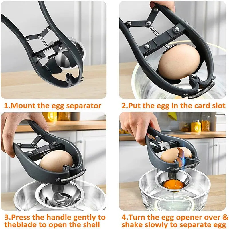 Ouvre-œuf multifonction en acier inoxydable