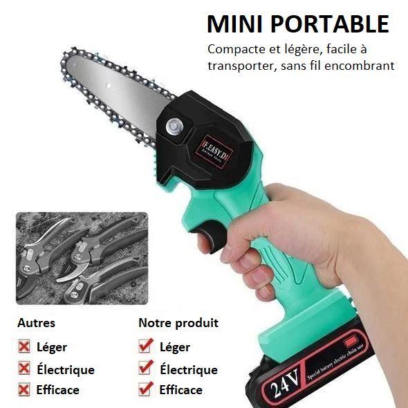 Mini scie à chaîne électrique rechargeable - Livraison offerte