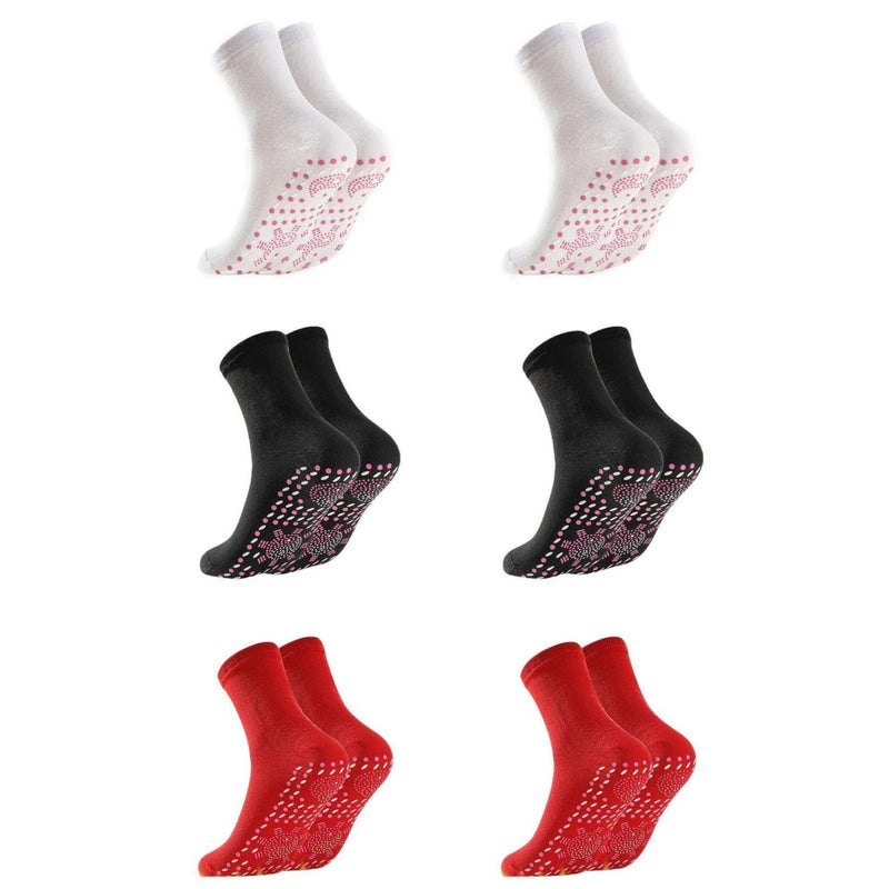 Lot de 6 paires de chaussettes auto-chauffantes de santé amincissantes et d’acupression - Livraison offerte