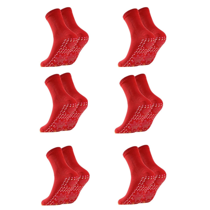 Lot de 6 paires de chaussettes auto-chauffantes de santé amincissantes et d’acupression - Livraison offerte