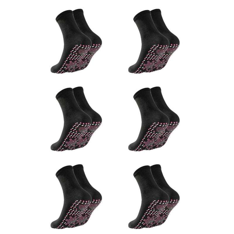 Lot de 6 paires de chaussettes auto-chauffantes de santé amincissantes et d’acupression - Livraison offerte