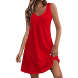 Robe Classique & Intemporelle Sans Manches Couleur Unie