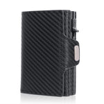 Porte-cartes de crédit Pop-Up avec protection RFID - Cuir véritable