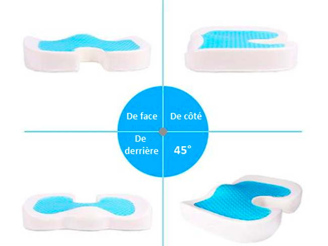 Coussin de Siège Orthopédique en Gel - Livraison Offerte