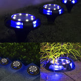 4x Spots LED solaires discrets pour jardin