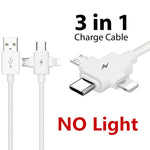 Câble de recharge lumineux 3 en 1