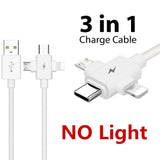 Câble de recharge lumineux 3 en 1