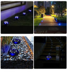 4x Spots LED solaires discrets pour jardin