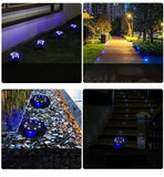 4x Spots LED solaires discrets pour jardin