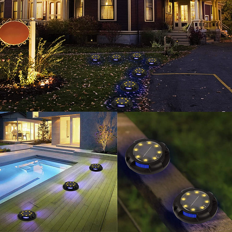 4x Spots LED solaires discrets pour jardin