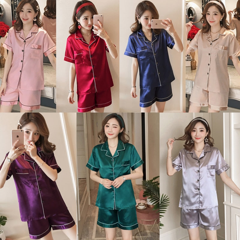 Pyjama en satin femme