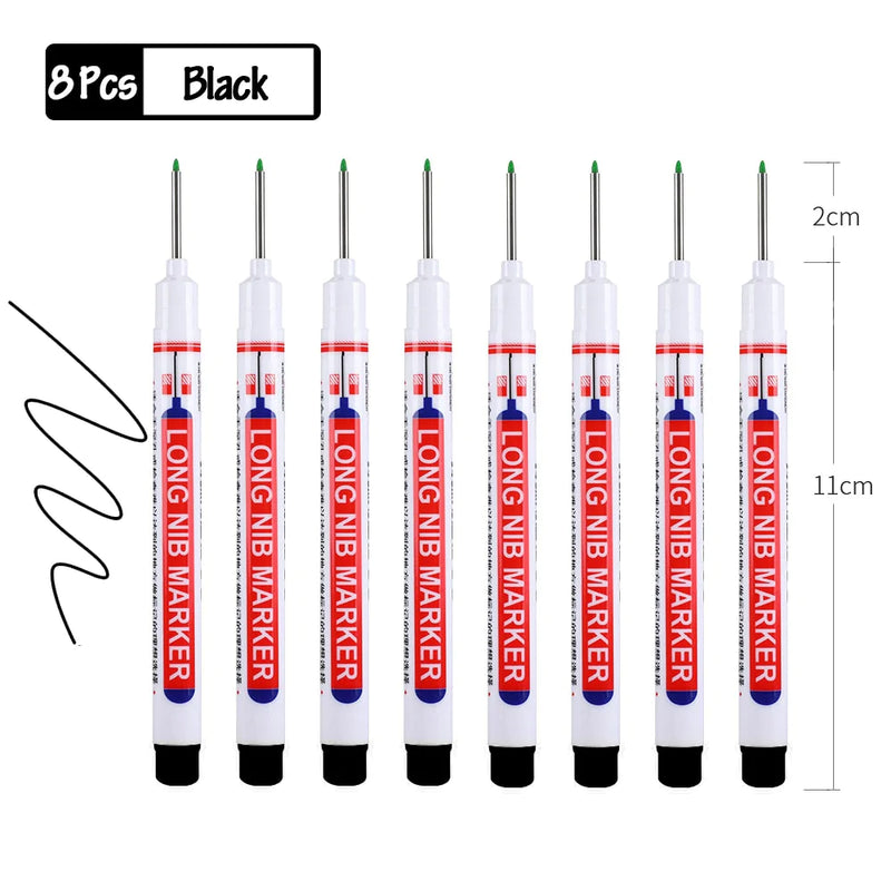 Ensemble de stylos marqueurs à tête longue (8 pièces)