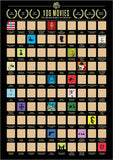 Affiche de 100 films cultes à gratter