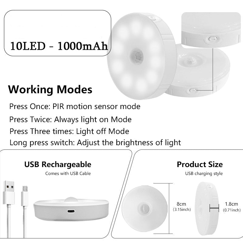 Lot de 2 Lampes LED détecteur de mouvement