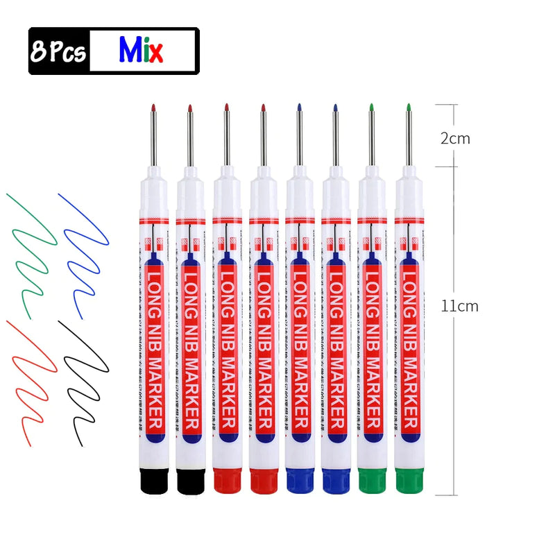 Ensemble de stylos marqueurs à tête longue (8 pièces)